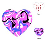 Swirl Pink White Blue Black Playing Cards Single Design (Heart)