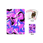 Swirl Pink White Blue Black Playing Cards Single Design (Mini)