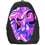 Swirl Pink White Blue Black Backpack Bag