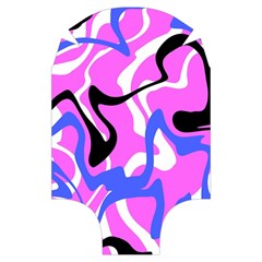 Swirl Pink White Blue Black Luggage Cover (Small) from ZippyPress Front