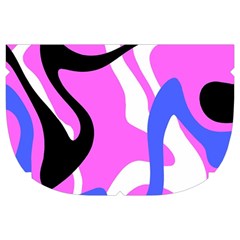 Swirl Pink White Blue Black Make Up Case (Large) from ZippyPress Side Left