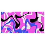 Swirl Pink White Blue Black Banner and Sign 4  x 2 