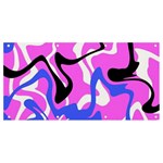 Swirl Pink White Blue Black Banner and Sign 8  x 4 
