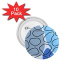 Boho Blue Deep Blue Artwork 1.75  Buttons (10 pack)