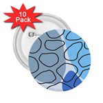 Boho Blue Deep Blue Artwork 2.25  Buttons (10 pack) 