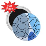 Boho Blue Deep Blue Artwork 2.25  Magnets (100 pack) 