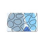 Boho Blue Deep Blue Artwork Magnet (Name Card)