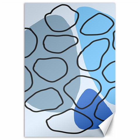 Boho Blue Deep Blue Artwork Canvas 20  x 30  from ZippyPress 19.62 x28.9  Canvas - 1