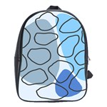 Boho Blue Deep Blue Artwork School Bag (Large)