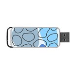 Boho Blue Deep Blue Artwork Portable USB Flash (One Side)