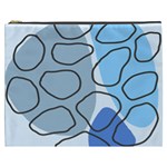 Boho Blue Deep Blue Artwork Cosmetic Bag (XXXL)