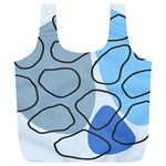 Boho Blue Deep Blue Artwork Full Print Recycle Bag (XXL)