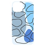 Boho Blue Deep Blue Artwork iPhone 14 Black UV Print Case