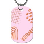 Elements Scribbles Wiggly Lines Retro Vintage Dog Tag (Two Sides)