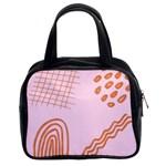 Elements Scribbles Wiggly Lines Retro Vintage Classic Handbag (Two Sides)