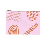 Elements Scribbles Wiggly Lines Retro Vintage Cosmetic Bag (Large)
