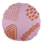 Elements Scribbles Wiggly Lines Retro Vintage Large 18  Premium Round Cushions