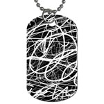 Ink Texture Colorful Blots Red Dog Tag (One Side)