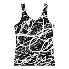 Flower Print Doodle Pattern Floral Sport Tank Top  from ZippyPress Front