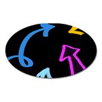 Colorful Arrows Kids Pointer Oval Magnet