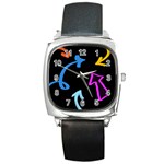 Colorful Arrows Kids Pointer Square Metal Watch
