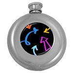 Colorful Arrows Kids Pointer Round Hip Flask (5 oz)
