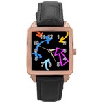Colorful Arrows Kids Pointer Rose Gold Leather Watch 