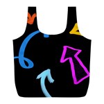 Colorful Arrows Kids Pointer Full Print Recycle Bag (L)