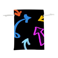 Colorful Arrows Kids Pointer Lightweight Drawstring Pouch (L) from ZippyPress Back
