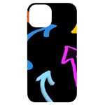 Ink Brushes Texture Grunge iPhone 14 Black UV Print Case
