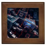 Fractal Cube 3d Art Nightmare Abstract Framed Tile