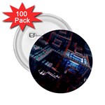 Fractal Cube 3d Art Nightmare Abstract 2.25  Buttons (100 pack) 