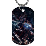 Fractal Cube 3d Art Nightmare Abstract Dog Tag (One Side)