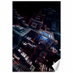 Fractal Cube 3d Art Nightmare Abstract Canvas 12  x 18 