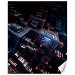 Fractal Cube 3d Art Nightmare Abstract Canvas 16  x 20 