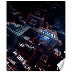 Fractal Cube 3d Art Nightmare Abstract Canvas 20  x 24 