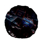 Fractal Cube 3d Art Nightmare Abstract Standard 15  Premium Flano Round Cushions