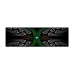 Fractal Green Black 3d Art Floral Pattern Sticker (Bumper)
