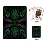 Fractal Green Black 3d Art Floral Pattern Playing Cards Single Design (Rectangle)