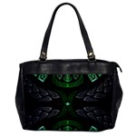 Fractal Green Black 3d Art Floral Pattern Oversize Office Handbag