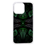 Fractal Green Black 3d Art Floral Pattern iPhone 14 Pro Max TPU UV Print Case