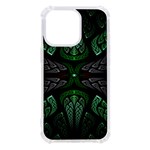 Fractal Green Black 3d Art Floral Pattern iPhone 13 Pro TPU UV Print Case