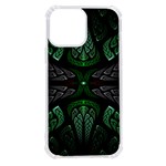 Fractal Green Black 3d Art Floral Pattern iPhone 13 Pro Max TPU UV Print Case