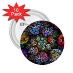 Floral Fractal 3d Art Pattern 2.25  Buttons (10 pack) 