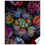 Floral Fractal 3d Art Pattern Canvas 11  x 14 