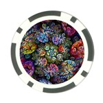 Floral Fractal 3d Art Pattern Poker Chip Card Guard