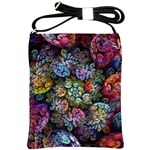 Floral Fractal 3d Art Pattern Shoulder Sling Bag