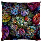 Floral Fractal 3d Art Pattern Large Cushion Case (One Side)