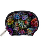 Floral Fractal 3d Art Pattern Accessory Pouch (Small)