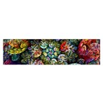 Floral Fractal 3d Art Pattern Oblong Satin Scarf (16  x 60 )